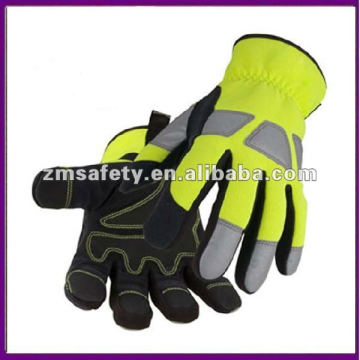 Hi-Vis Oil and Gas Leather Mechanic Glove ZMR413